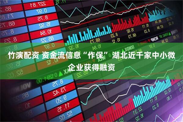 竹演配资 资金流信息“作保” 湖北近千家中小微企业获得融资