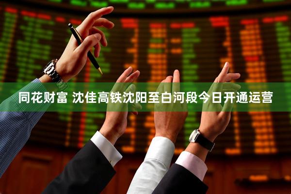 同花财富 沈佳高铁沈阳至白河段今日开通运营